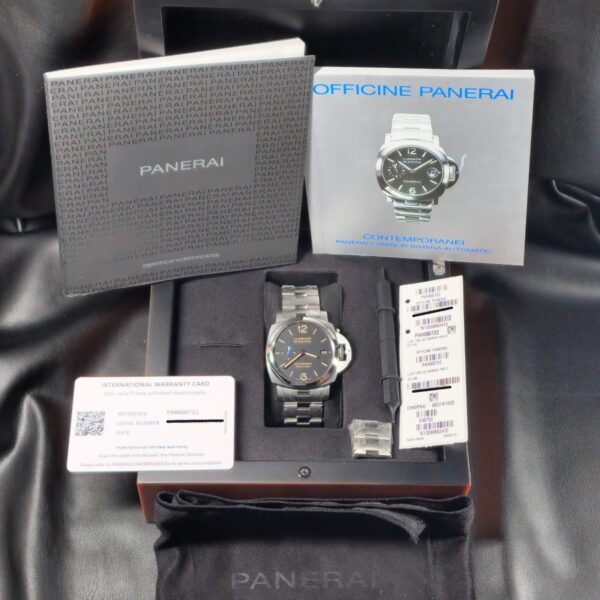 Panerai Luminor Marina 1950 3 Days 42mm watch PAM00722 PAM 722 box+card+manual - Image 13