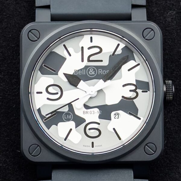 Bell & Ross BR 03-92 White Camo Limited Edition BR0392-CG-CE/SCA Complete Set